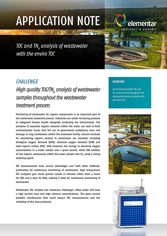 Front page of the Application Note