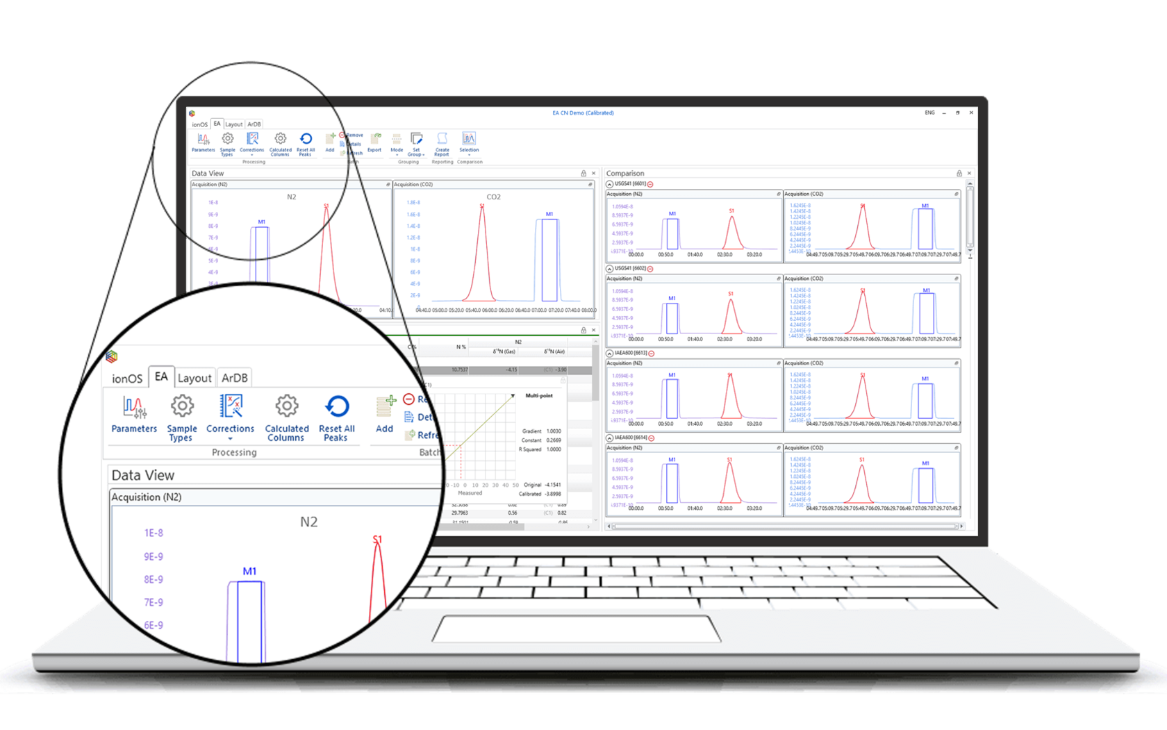 ionOS user interface