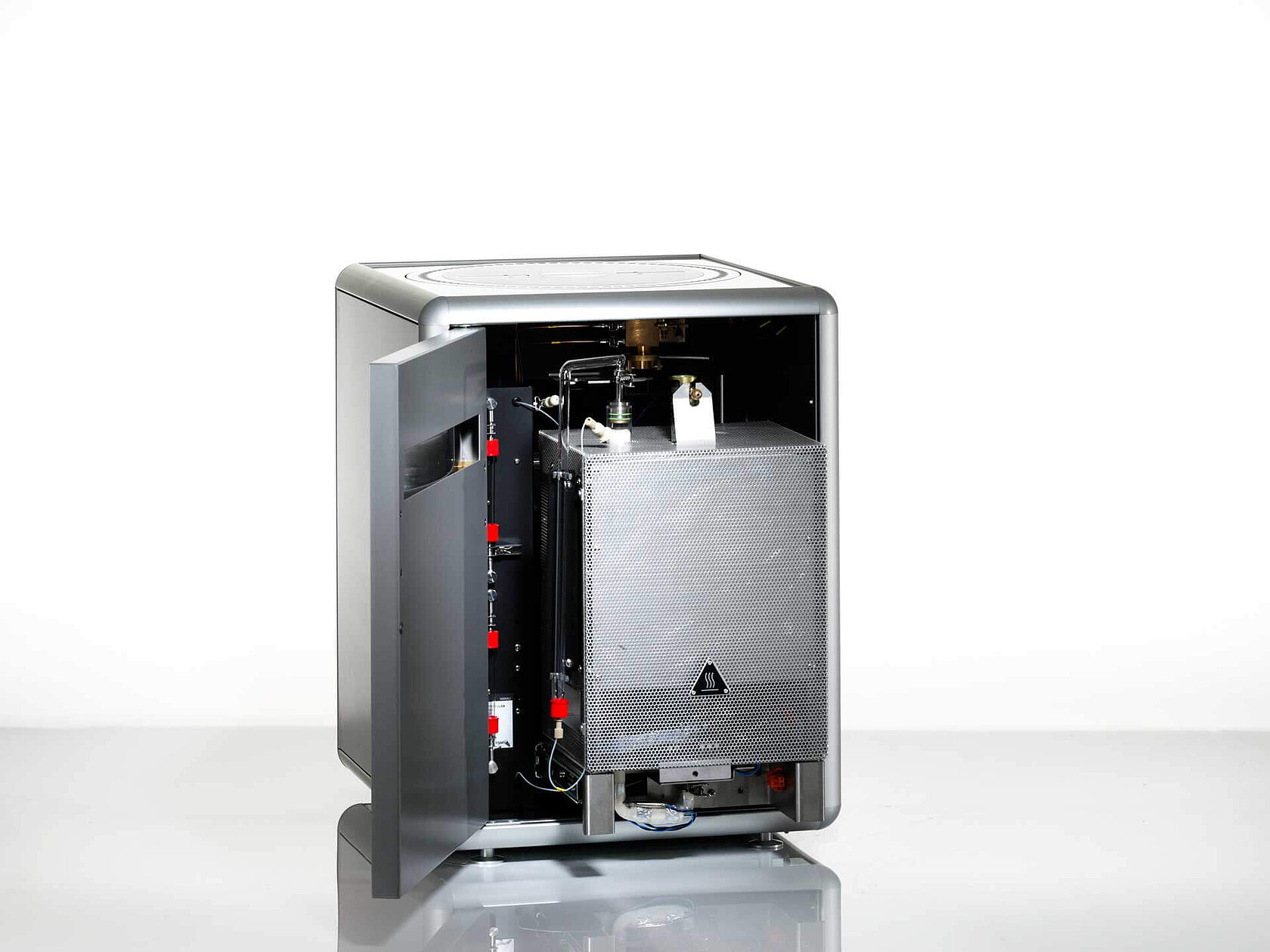 Elemental analyzer vario PYRO cube for EA-IRMS with open door and furnace slid out