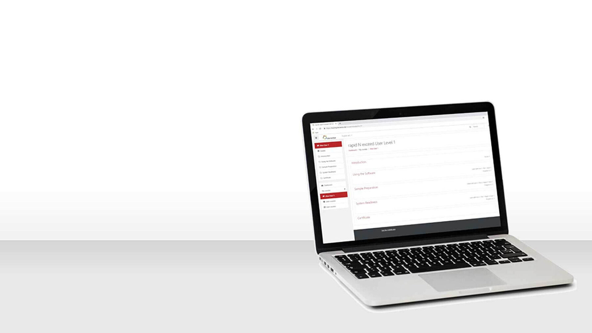 Laptop with online training course