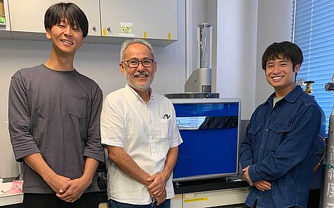 Professor Gregory Naoki Nishihara (middle) with two of his students