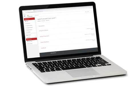 Laptop with online training course